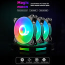 COOLMOON 12cm Large 4 Pin Fan Radiator Desktop Case Chassis Mute Cooler Heatsink