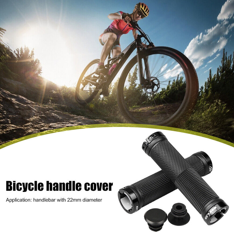 1 Pair GUB Bicycle Handlebar Grip Lock Rubber Bike Anti-slip Grips (Black) Newly