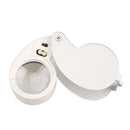 40x 6-shaped 25mm Lens Jewelry Magnifier Illuminated Loupe with Two LED