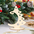 Tree Creative Christmas Tree Crafts Christmas Ornaments with Stand Wood Slices