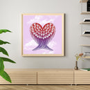 Full Round Diamond Painting DIY Kit Pink Angel Wings Rhinestone Mosaic Picture