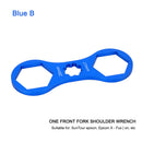 Aluminum Bicycle Front Fork Wrench for XCM/XCR/XCT MTB Repair Tool (Blue B)