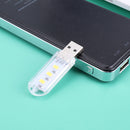 Mini Portable USB Book Light Bright Reading Lamp for PC (2pcs Yellow 3LED) Newly