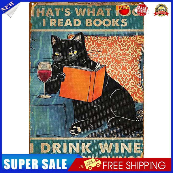 Square Metal Sign Plaque Wall Poster for Home Room Cafe Wall Painting (A)