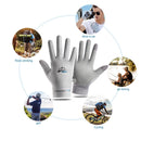 #A Ice Silk Adults Gloves Summer Breathable Sports Riding Full Finger Hand Glove