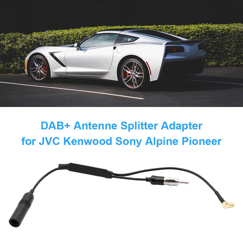 DAB + Antenna Splitter Adapter with Amplifier for Sony JVC Kenwood Car Radio