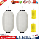 2x 8 inch Restaurant Lantern w/LED Electronic Wick Festival Indoor Decor