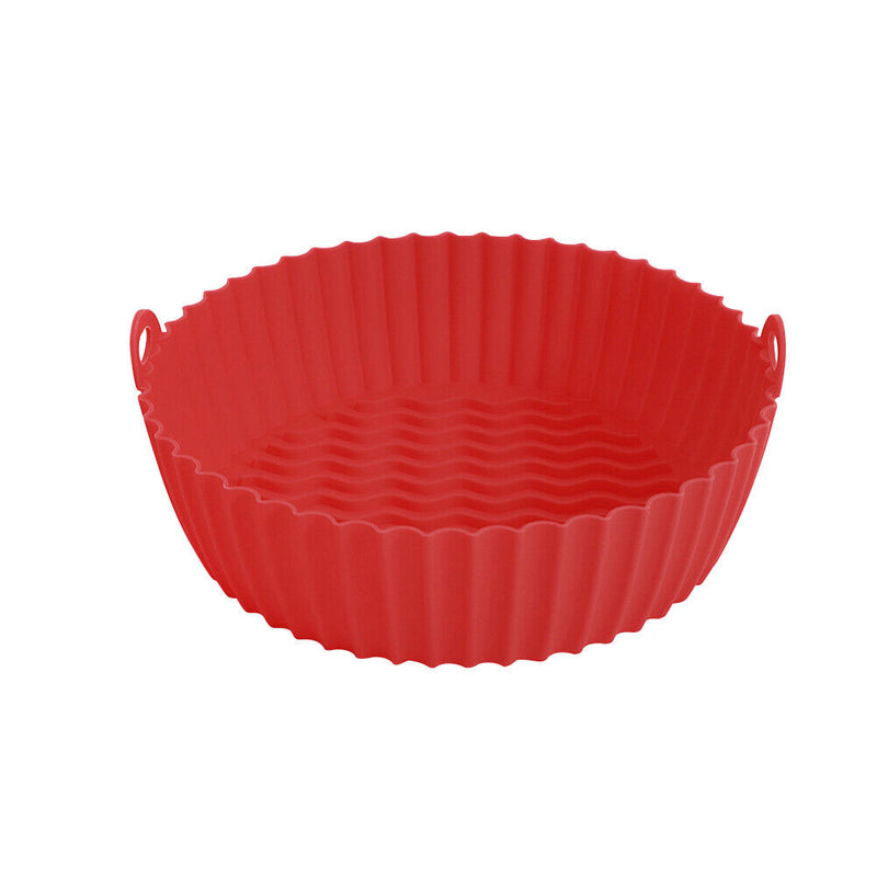 #A Silicone Air Fryer Pot Bakeware Reusable Environmentally for Oven Steamer Coo