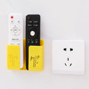 Wall Mounted Storage Box Mobile Phone Plug Remote Control Holder (Yellow) Newly