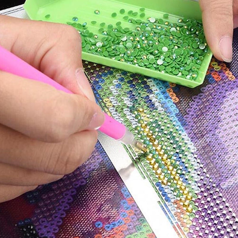 408 Holes DIY Diamond Painting Tools Round Drill Ruler Cross Stitch (140.5)