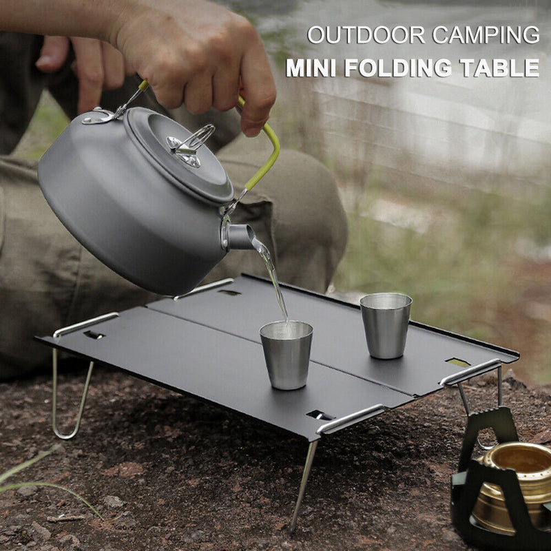 Mini Folding Table Aluminum Alloy Outdoor Camping Picnic Household Portable