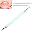 Detachable Double-Head Blackhead Acne Remover Needle Stainless Steel (Blue)
