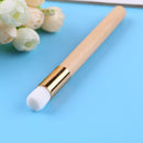 1pc Wood Aluminum Handle Cosmetic Brush Soft Fiber Hair Nose Shadow Brushes