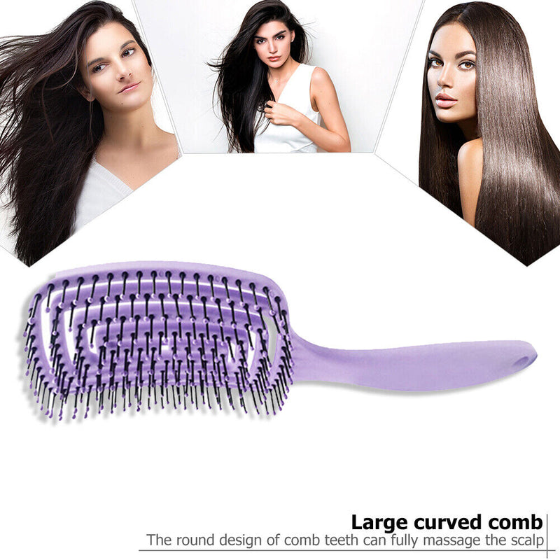 Massager Comb Wide Teeth Anti-static Salon Styling Smooth Hair Combs(Purple