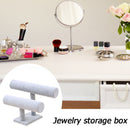 Velvet Bracelet Bangle T-Bar Rack Watch Jewelry Display Stand (Grey 2 Tier)