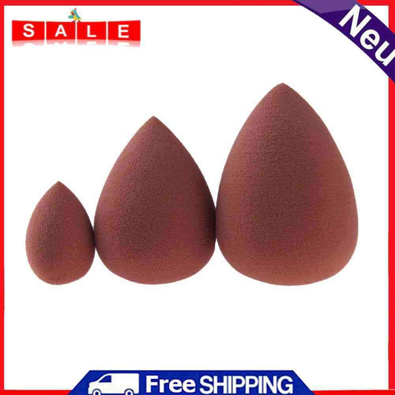 Makeup Sponge for Foundation, Water Drops, Reusable, 3-Piece