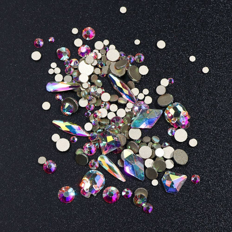 art Decor Glitter Glass Flatback Rhinestone Bottom Crystal Nail Art Rhinestones