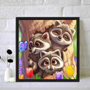 DIY Diamond Painting Cute Raccoon Full Square Diamond Mosaic Wall