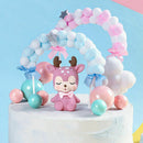 Wedding Soft Cake Flags Cloud Balloon Cake Topper Baby Shower Pompom Cloud
