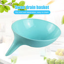 Plastic Drainer Bowl Vegetable Fruit Kitchen Sink Strainer Bowls (Green)