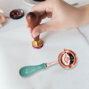 Sealing Wax Solid Wood Spoon Retro DIY Craft Stamps Making Tool (Green) Newly