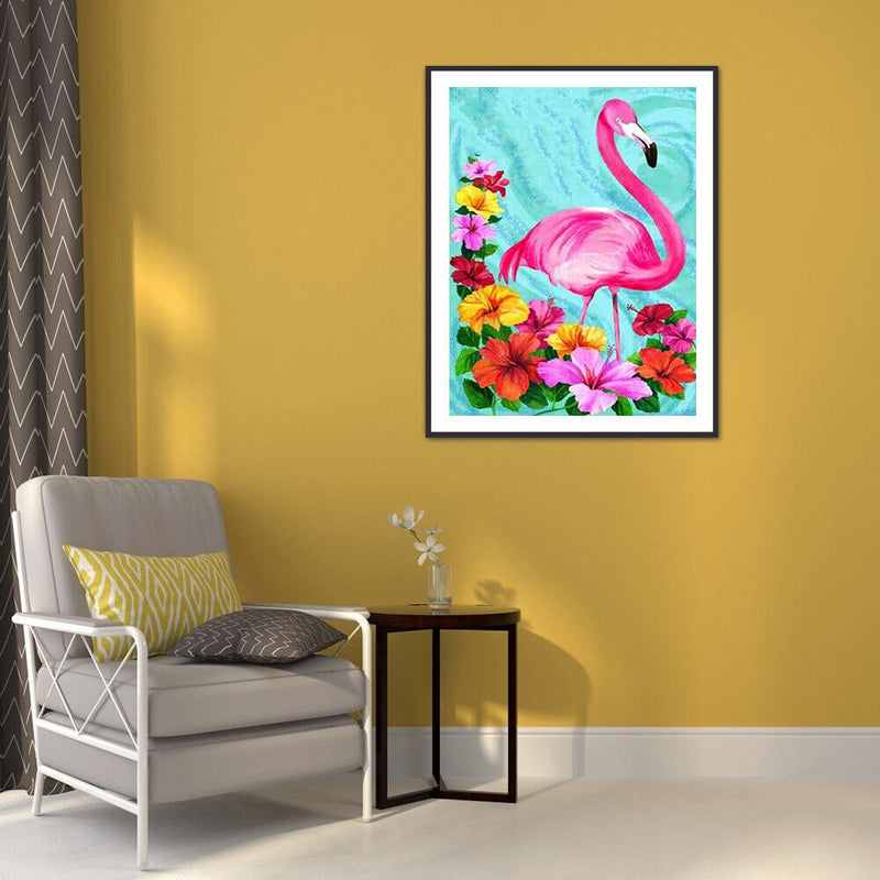 Diamond Painting Flamingo Full Round Drill Picture of Rhinestone DIY Drawing