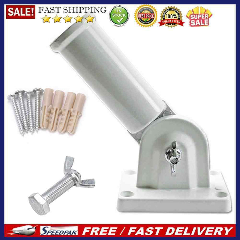 Flag Holder Aluminum Adjustable Wall Mounted Flagpole Angle Bracket Stand B