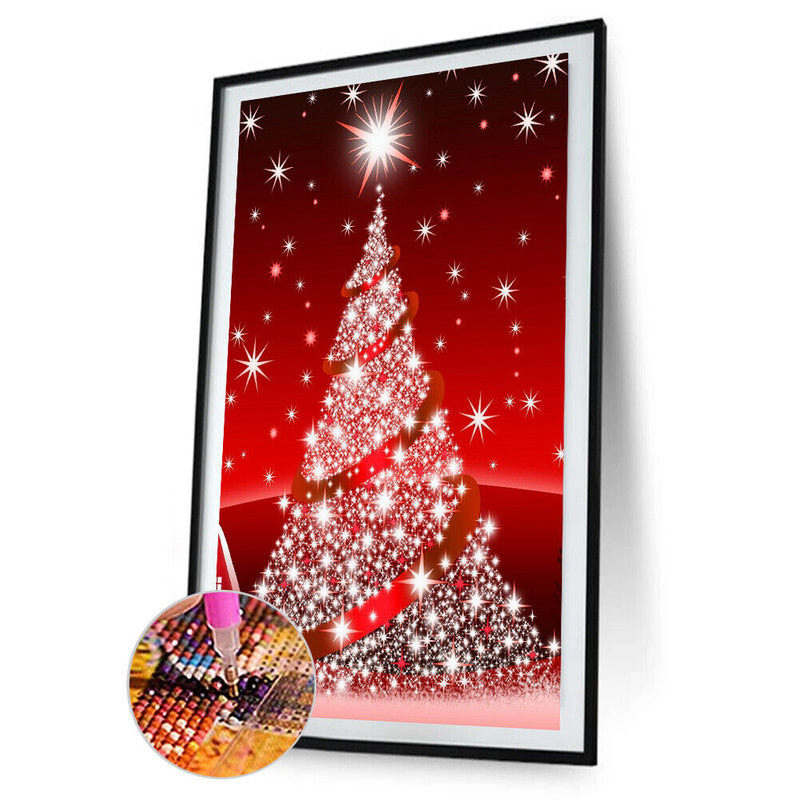 5D Christmas Tree Mosaic Diamond Painting Drawing Full Round Drill DIY Art