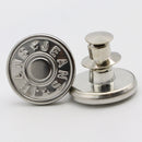 6pcs Button for Jeans 17mm No Sewing Metal Jean Denim Fasteners Button (2) Newly