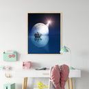 Sea Moon Oil Paint By Numbers Kit DIY Acrylic Painting on Canvas Frameless