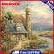 5D Diamond Painting Kit Watchtower House Full Square Drill Rhinestone DIY Wall