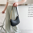 Women Pure Color Chain PU Shoulder Underarm Bag Retro Ladies Small Hobos Handbag