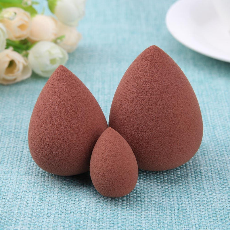 Makeup Sponge for Foundation, Water Drops, Reusable, 3-Piece