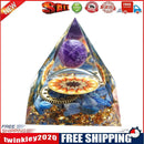 Orgonite Pyramid Amethyst Peridot Healing Crystal Energy Orgone Crafts (C)