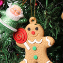 6pcs Xmas Gingerbread Man Tree Pendant Bedroom Exquisite Hanging Decor (L) Newly