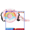 380ml Donut Water Bottle - Sport Straw Drink Bottle for Kids (Rainbow Pink)
