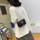 Retro Women Hit Color Mini Shoulder Crossbody Bag Sequins Tassel PU Flap Purse