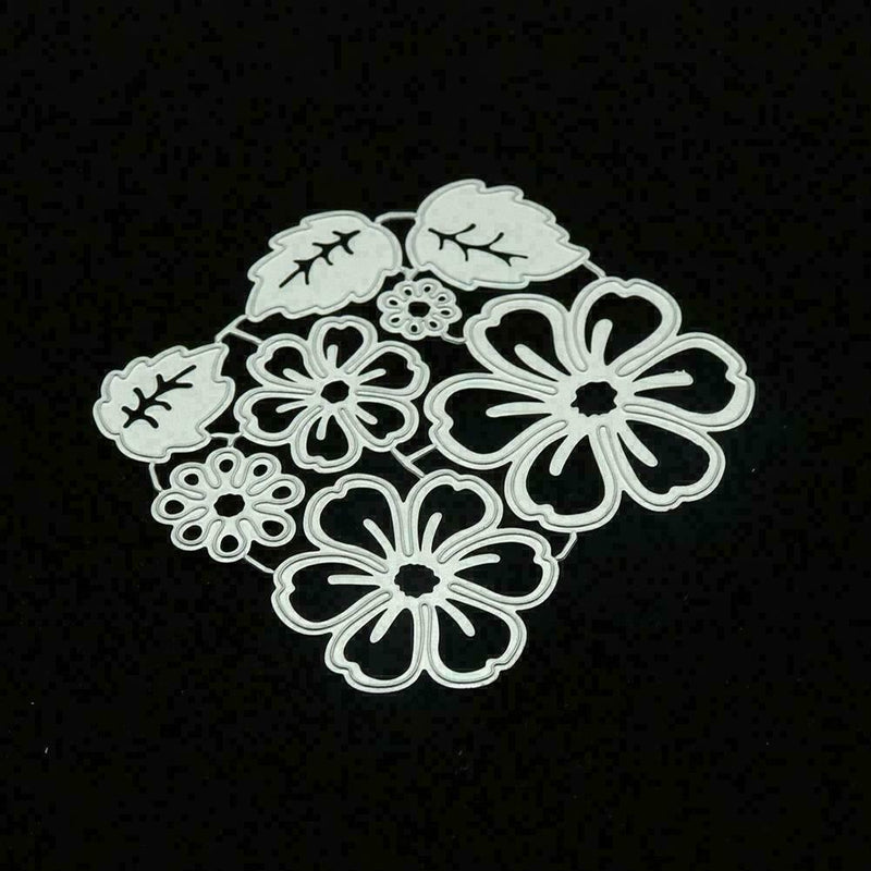 8Pcs Flower Spring Leaf Metal Cutting Dies Stencil Photo DIY F9R4 Album Z6J5