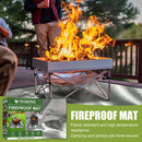 Outdoor Camping Fireproof Mat Fire Pit Grill Stove Blanket for Deck Patio Lawn