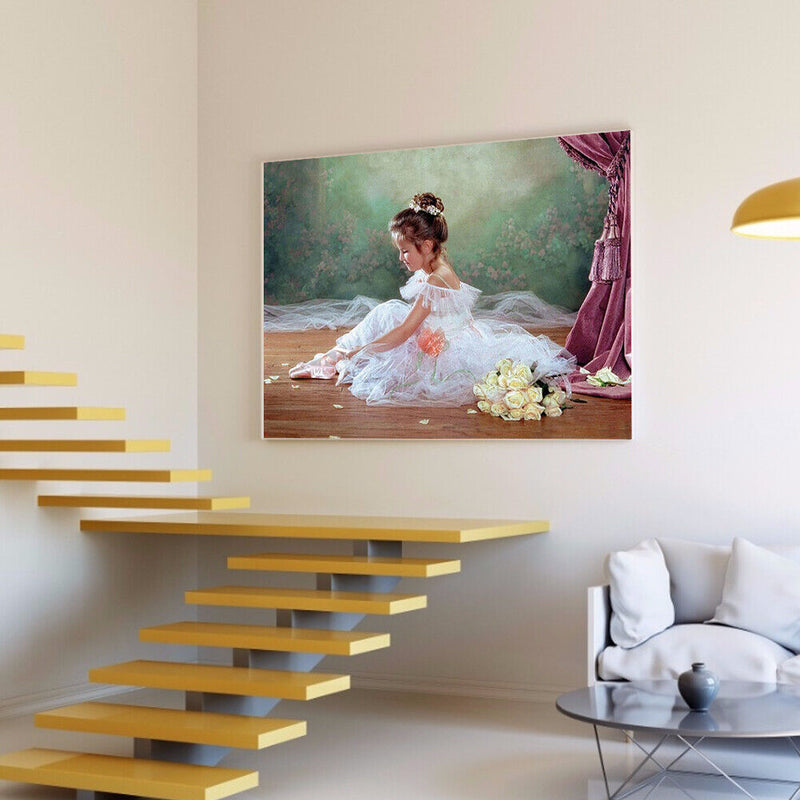 Full Round Drill Diamond Painting 5D DIY Ballet Girl Rhinestone Mosaic Picture