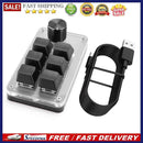 RGB Macro Keyboard Knob 6 Key + 1 Knob Programmable One-handed Mechanical Keypad