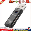 TF Card Reader 2 in 1 USB 3.0 Memory Drive Free Cardreader Adapter (Black) Newly