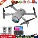 4CH 4K HD Dual Camera Foldable RC Drone 2.4GHz with 2 Battery (Light Grey) Newly