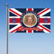 Elizabeth II Banner with Brass Grommets Street Patriotism Souvenir Printed Decor