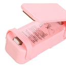 Mini Vacuum Food Heat Sealer Plastic Storage Bag Snack Seal Machine (Pink) Newly