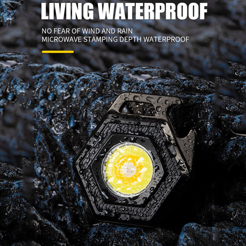 #A Mini LED Working Light Portable Pocket Flashlight USB Rechargeable Key Light