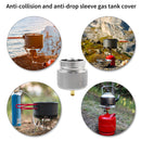Camping Stove Adapter Split Stove Gas Adapter Converters for BBQ (Grey)