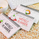 Cartoon Weekly Plan Schedule Coil Notebook Sketchbook L6C0 Cute T7F4