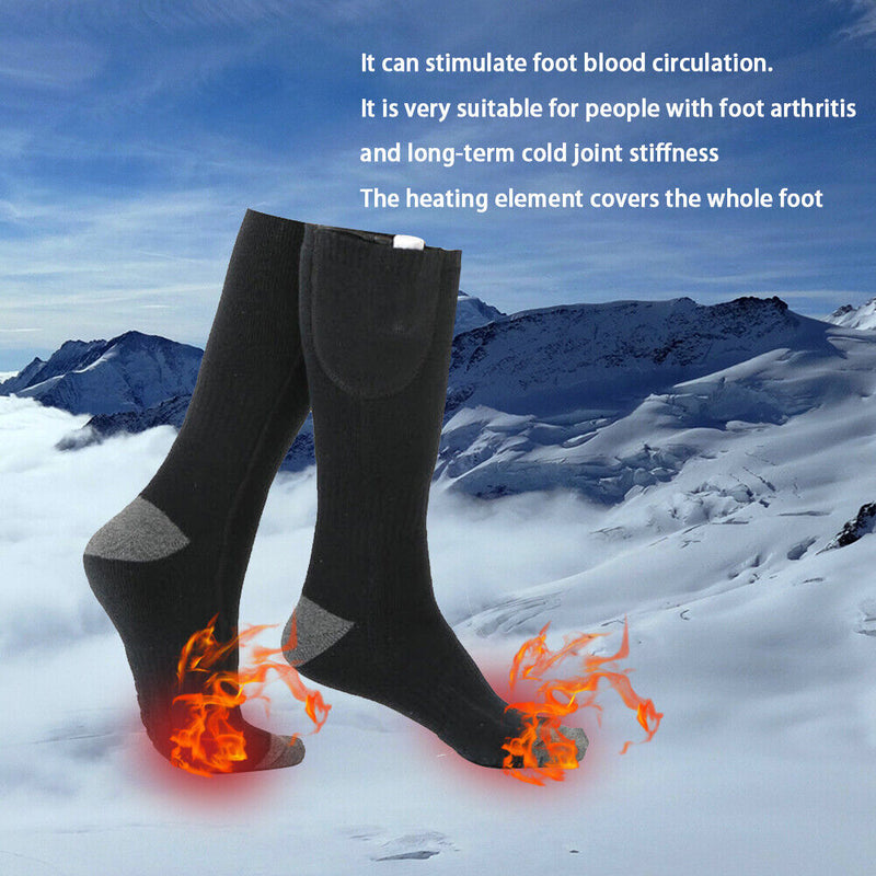Breathable Electric Heating Socks Winter Anti-Cold Foot Heated Thermal Stockings