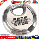 4 Digit Combination Discus Lock Keyless Stainless Steel Disc Padlock 70mm Newly